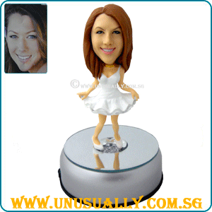 Custom 3D Sexy White Dress Women Figurine (Special Base)